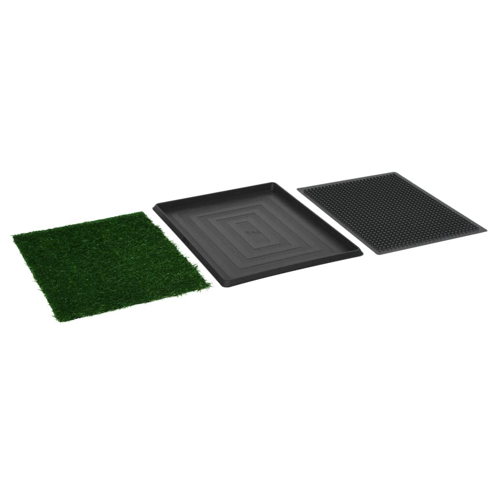 Vidaxl Inodoro Mascotas Con Bandeja Césped Artificial Verde 64x51x3 Cm_4