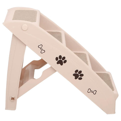 Escalera Plegable Para Perros Crema 62x40x49,5 Cm_3