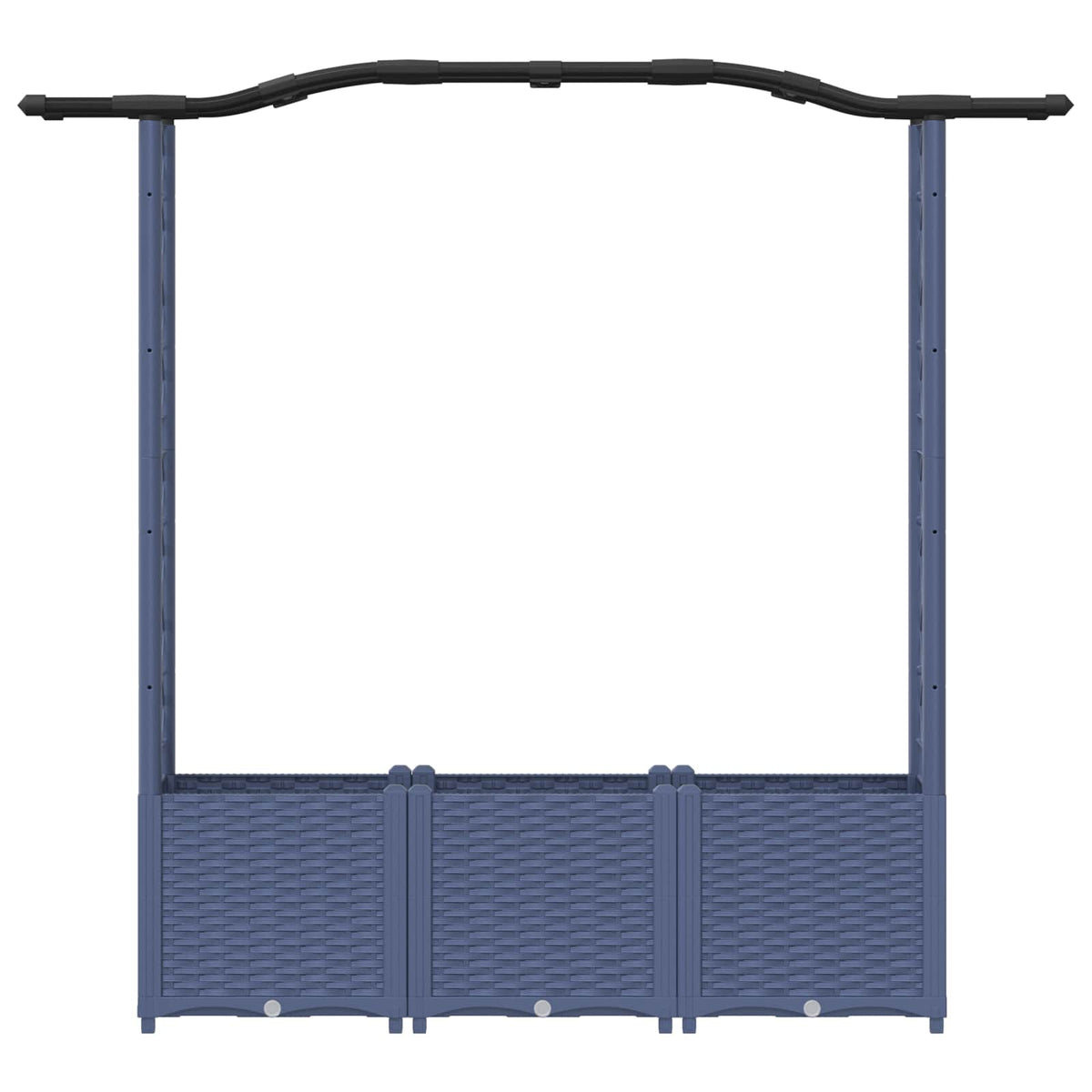 Cama Elevada Con Trellis Y Techo Gris 164 X 40 X 138 Cm Pp_3