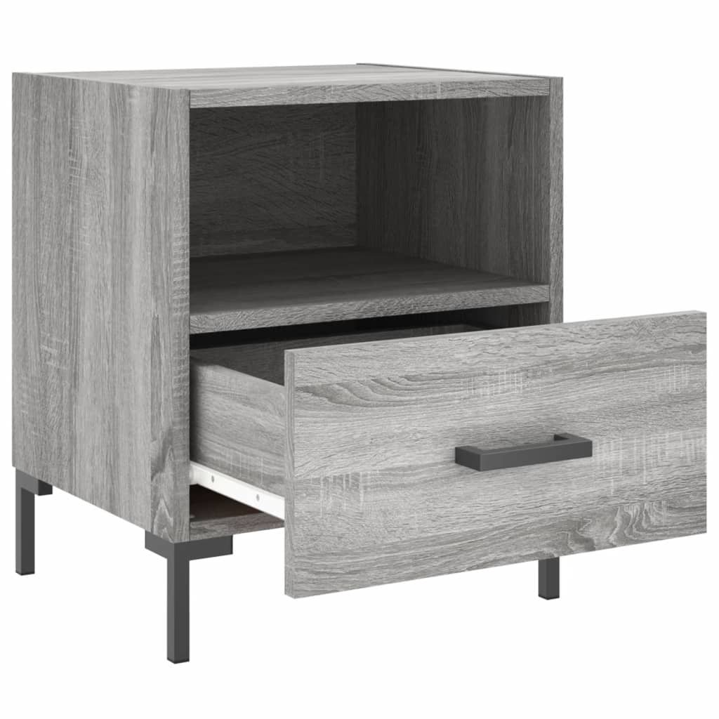 Mesitas Noche 2 Uds Madera Ingeniería Gris Sonoma 40x35x47,5 Cm_3