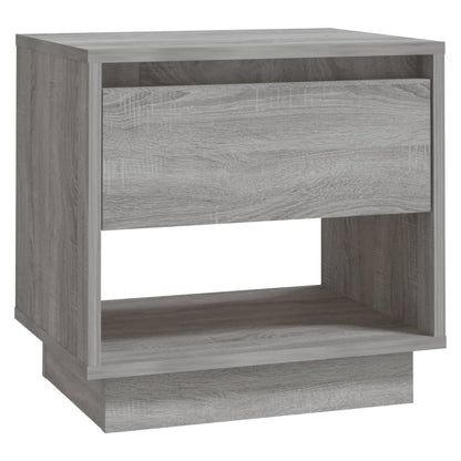 Mesita De Noche Madera De Ingeniería Gris Sonoma 45x34x44 Cm_0