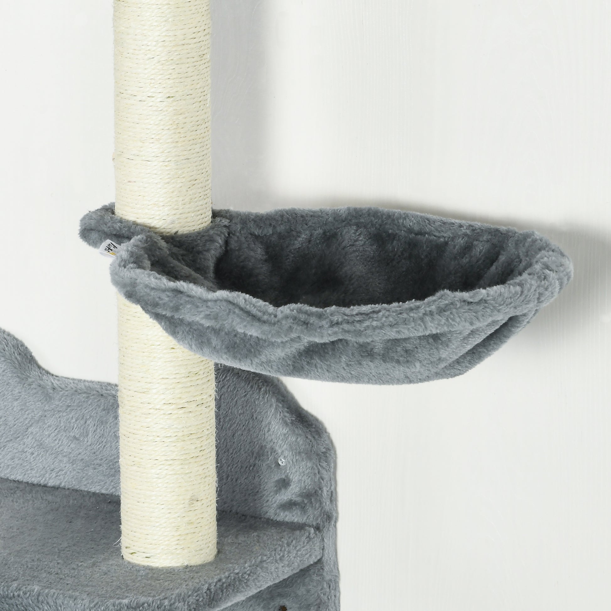 Pawhut Juego De Estanterías Para Gatos De Pared De 4 Piezas Gris_3