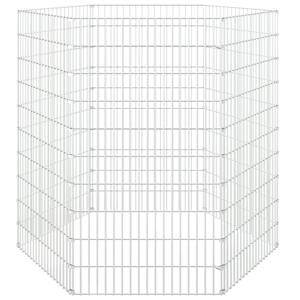 Vidaxl Recinto Animales Corral 6 Paneles Hierro Galvanizado 54x100 Cm_3
