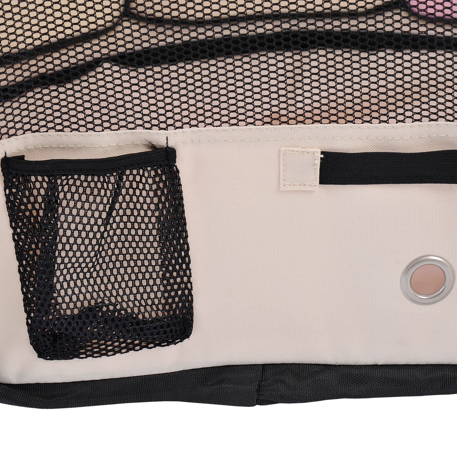 Pawhut Parque Para Mascotas Plegable 90x90x41cm Impermeable De Tela Oxford Rosa_3