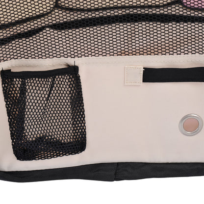 Pawhut Parque Para Mascotas Plegable 90x90x41cm Impermeable De Tela Oxford Rosa_3