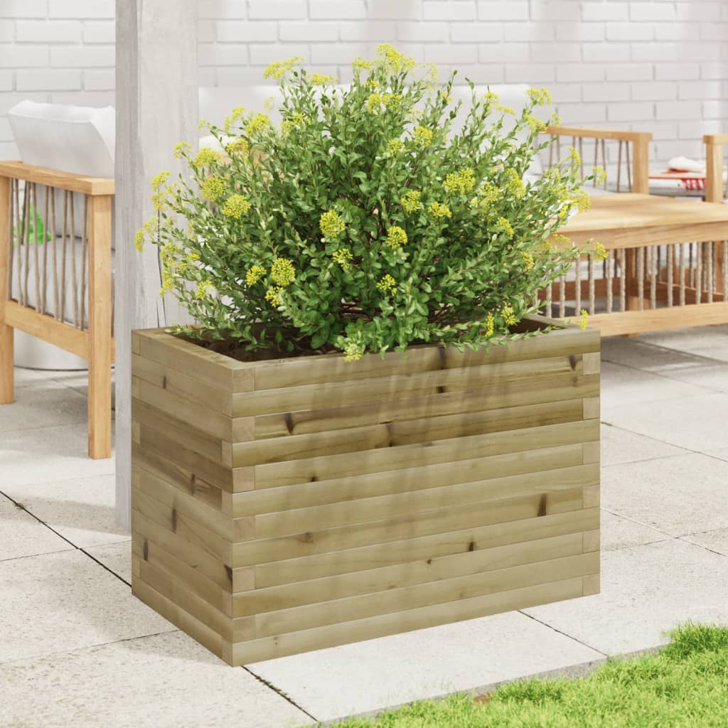 Jardinera De Madera De Pino Impregnada 70x40x45,5 Cm_2