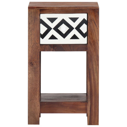 Mesita De Noche De Madera Maciza De Sheesham 30x30x50 Cm_0
