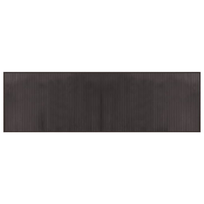 Vidaxl Alfombra Rectangular Bambú Marrón Oscuro 60x200 Cm_0