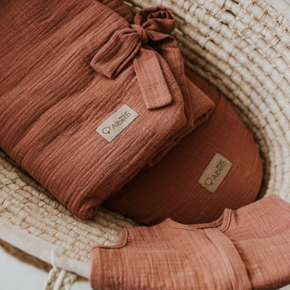 Pack 2 Bajeras Capazo Algodón Satinado 80x35 Boho Rusty_2