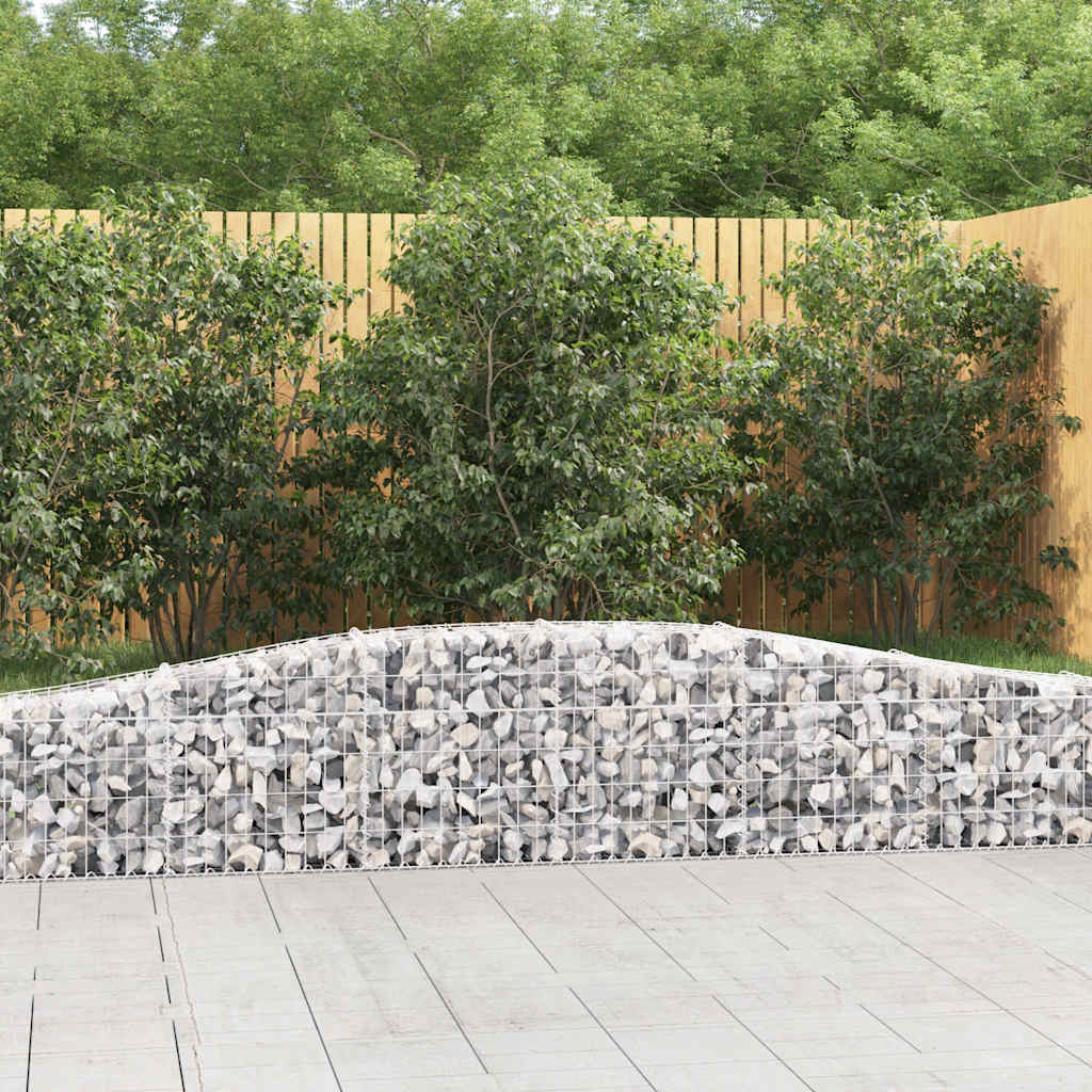 Cestas De Gaviones 3 Uds Forma De Arco Hierro 400x30x40/60 Cm_1