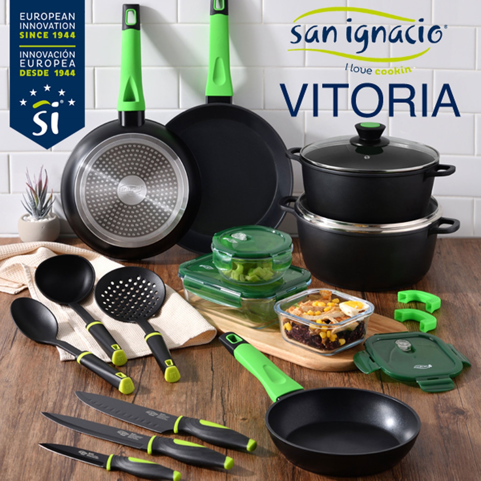 Sarten 24 X 5 Cm San Ignacio Vitoria De Aluminio Forjado En Color Negro Apta Para Induccion_1