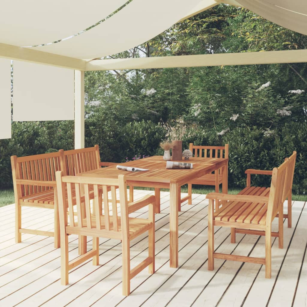 Vidaxl Juego De Comedor Para Jardín 5 Piezas Madera Maciza De Teca_1
