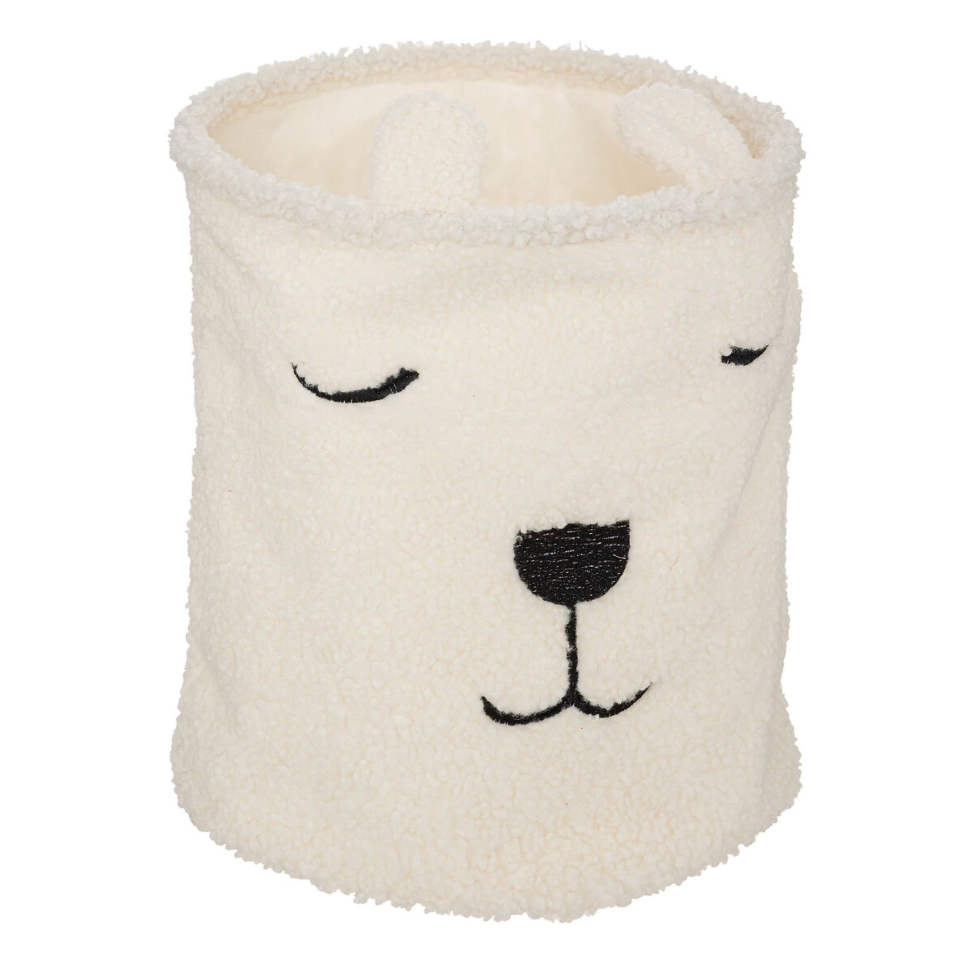 Papelera Infantil De Rizo Blanco_0
