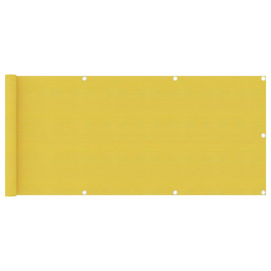 Vidaxl Toldo Para Balcón Hdpe Amarillo 75x300 Cm_0