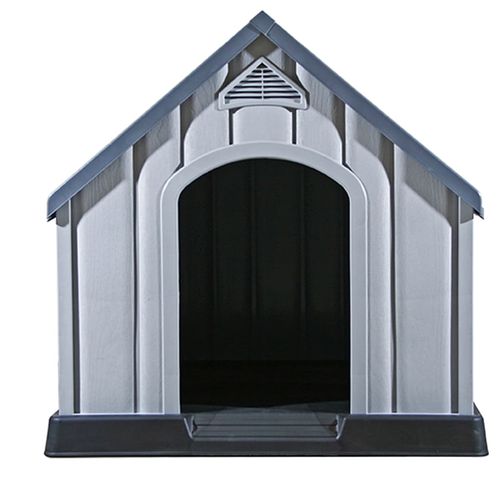 Caseta Para Perros Gris 92x87x91 Cm Plástico_3