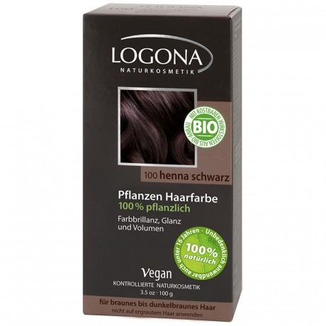 Corante vegetal em pó preto-acastanhado Logona, 2x50g