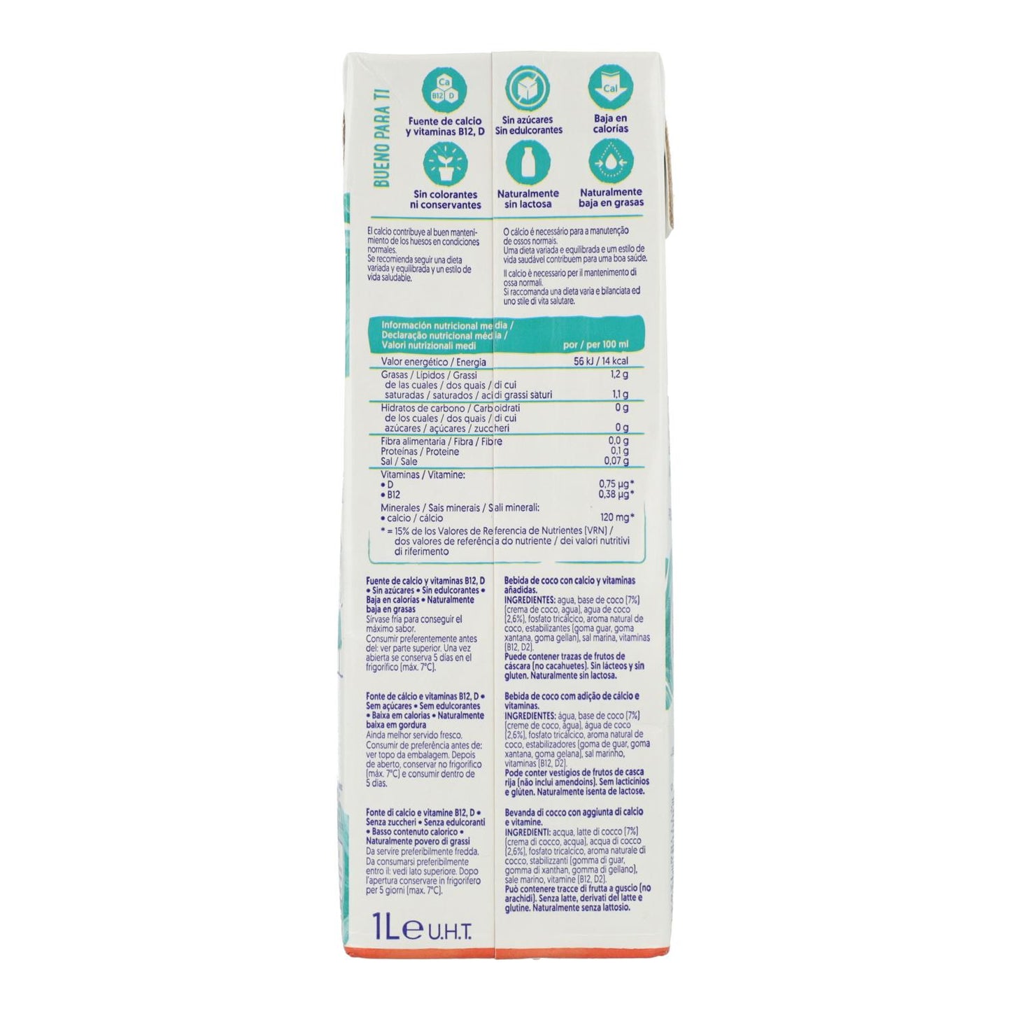 Bebida de coco sem açúcar Alpro 1 litro