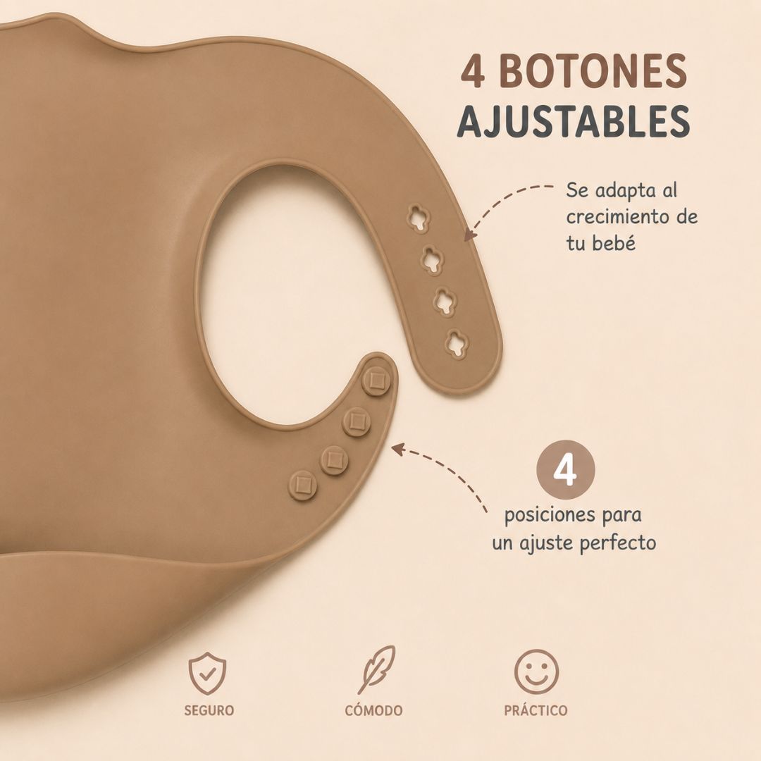 Pack De 3 Baberos De Silicona Para Bebé, Baberos Impermeables Con Bolsillo Recogecomida Y Reutilizables Bathby_4