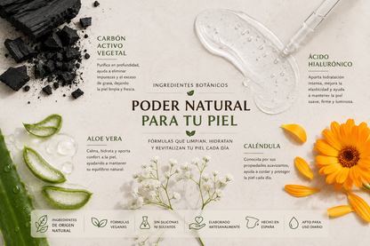 Pack Facial Detox | Jabón de Carbón Activo + Sérum Ácido Hialurónico | Limpieza e Hidratación_3