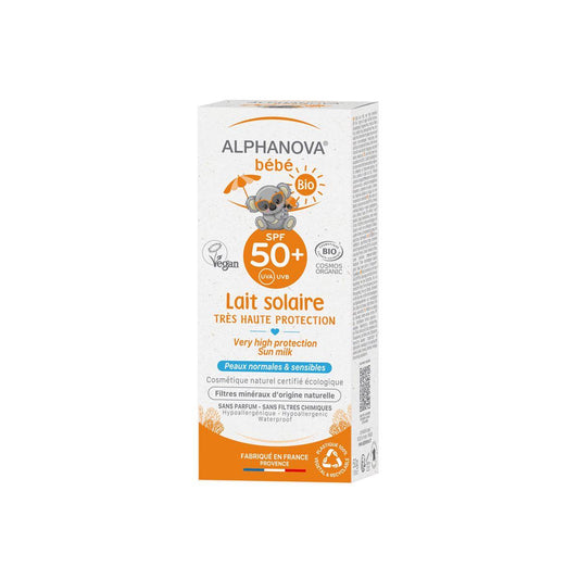 Protetor Solar Orgânico para Bebé FPS 50+ Alphanova 50 ml