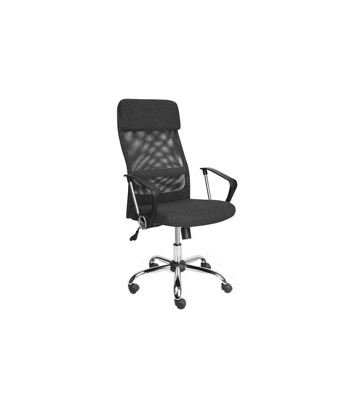 Silla Despacho Giratoria Elevable Acabado Negro, 62 Cm(ancho) 109/118 Cm(altura) 63 Cm(fon_0