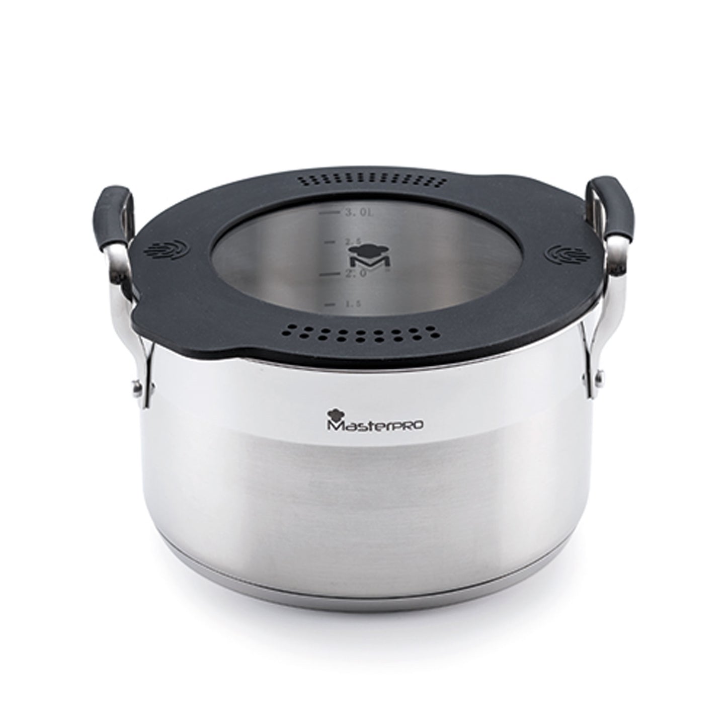 Cacerola 20cm Acero Inox Inducción C/tapa_0
