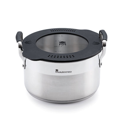 Cacerola 20cm Acero Inox Inducción C/tapa_0