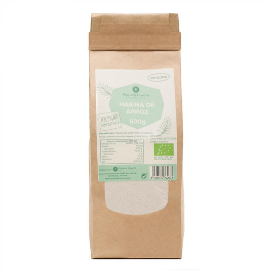 Farinha de Arroz Integral Sem Glúten ECO Planeta Huerto 500 g