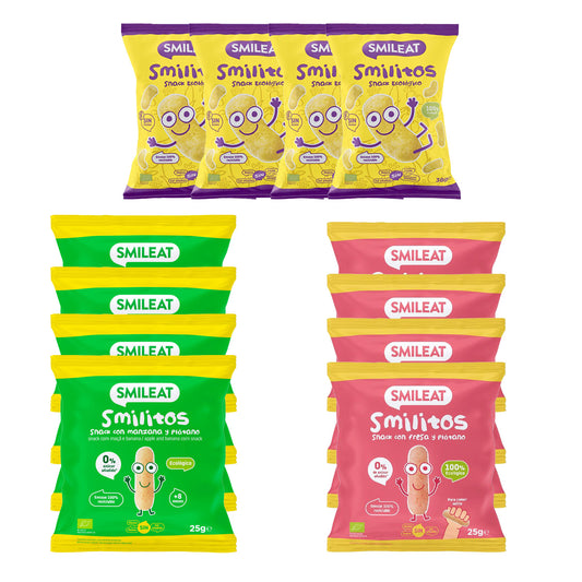 Embalagem de 12x Mix Smilitos, ECO Smileat Worms, 25gr