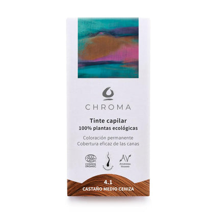 Tinta de cabelo 4.1 castanho médio acinzentado Chroma dyes 100 g