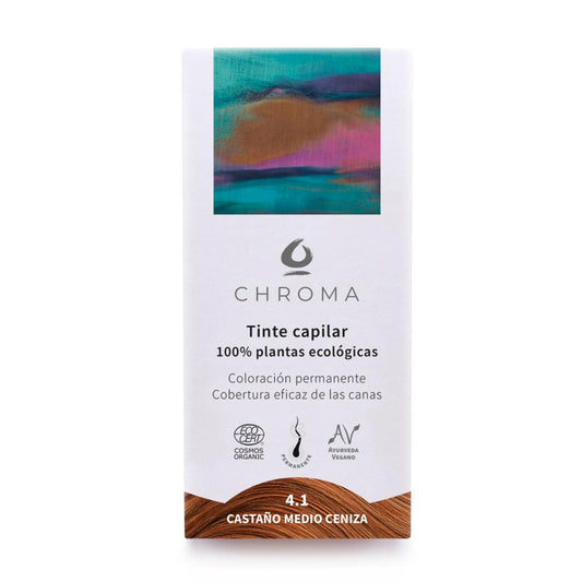 Tinta de cabelo 4.1 castanho médio acinzentado Chroma dyes 100 g