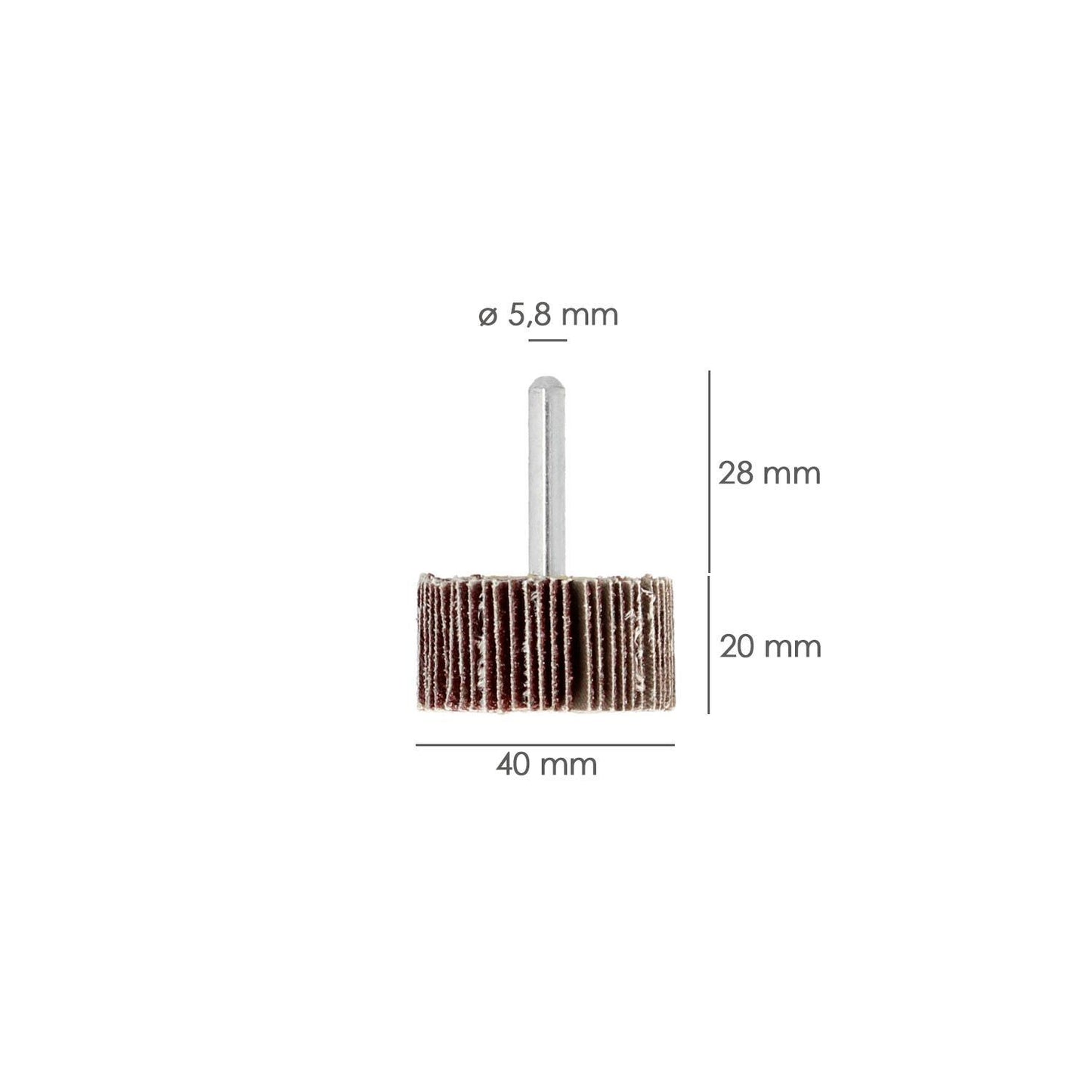 Abanico Lija Grano 120 Medida Ø 40 X 20 Mm. Disco Abrasivo Laminas, Ruedas Mil Hojas, Ruedas Abrasivas,lijado,desbaste,pulir_1