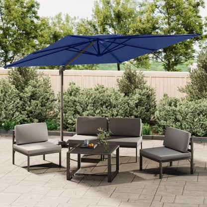 Vidaxl Sombrilla Colgante De Doble Techo Azul Celeste 400x300 Cm_1