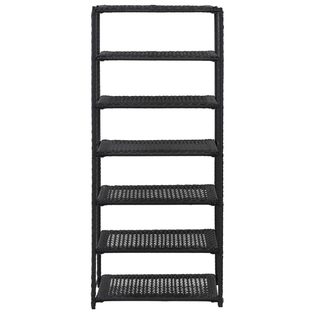 Vidaxl Estantería Para Zapatos De Ratán Sintético Negro 50x30x120 Cm_1