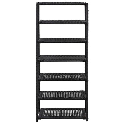 Vidaxl Estantería Para Zapatos De Ratán Sintético Negro 50x30x120 Cm_1
