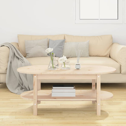Mesa De Centro De Madera Maciza De Pino 110x55x45 Cm_1