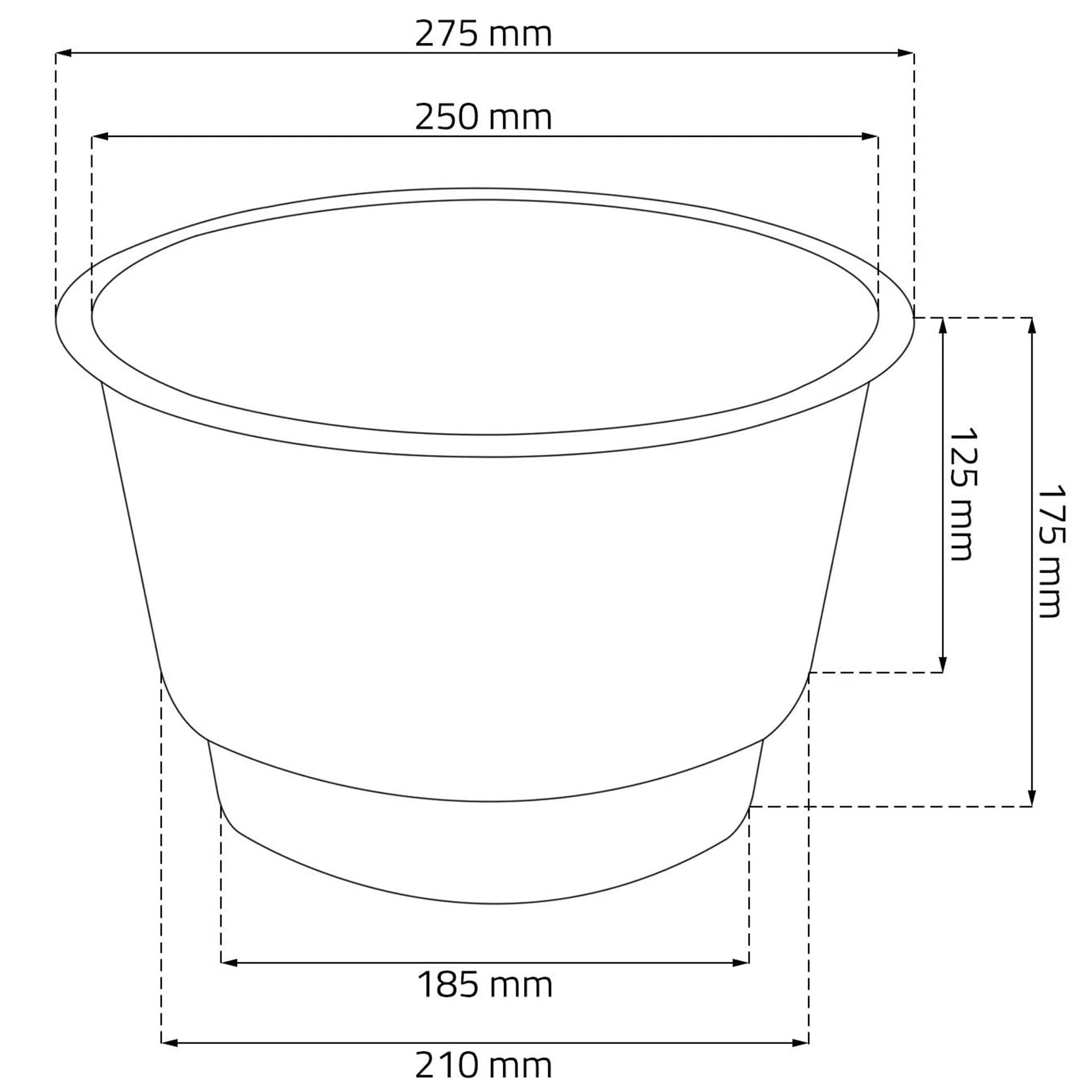 Maceta Alta De Ratan Sintético 23 Litros Color Blanco 30 X 55 Cm