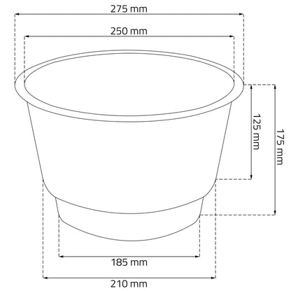 Maceta Alta De Ratan Sintético 23 Litros Color Blanco 30 X 55 Cm