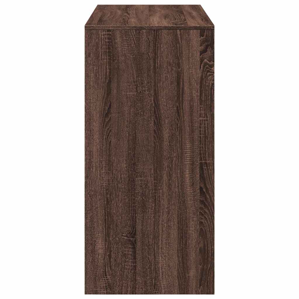 Mesa Alta De Bar Madera Ingeniería Marrón Roble 102x50x103,5 Cm_3