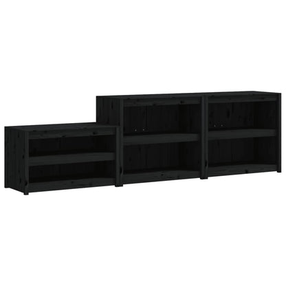 Muebles De Cocina De Exterior 3 Pzas Madera Maciza Pino Negro_1