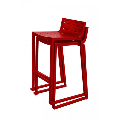Lote De 4 Taburetes De Jardín De Aluminio Inari Red Pepper 47x48x86cm - Silla De Jardín_1