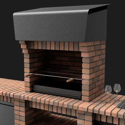 Cozinha exterior com churrasqueira e lava-loiça Volterra, Movelar