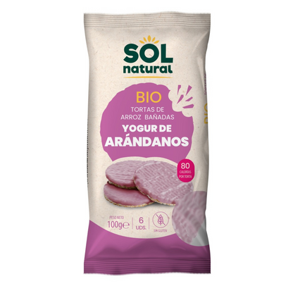 Tortitas de arroz de yogur de arándanos Sol Natural 100 gr