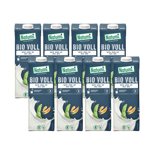 Pack de 8 unidades de Bebida Vegetal de Aveia e Soja Voll BIO Natumi 1 L