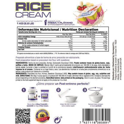Rice Cream (crema De Arroz Pregelatinizada) - 1kg - Fresa Banana - Fuente De Carbohidratos De Buena - Masmusculo_4
