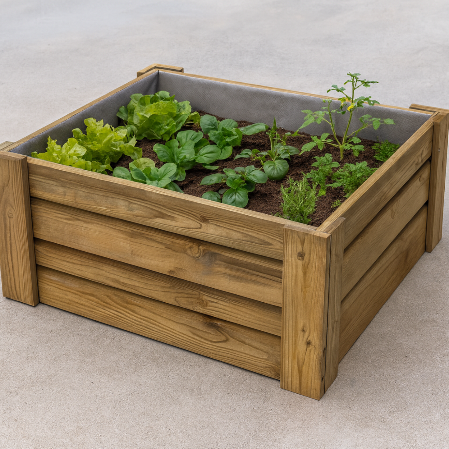 Cajón De Cultivo Natura. Altura De 40 Cm. Sin Base. Vidahuerto 120x80x40 Cm._1