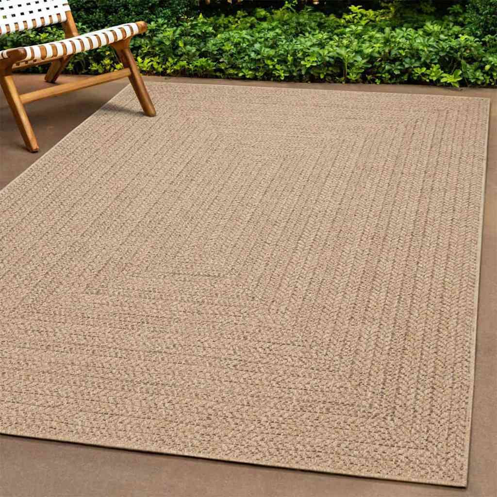 Vidaxl Alfombra Zizur Aspecto Yute Interior/exterior Beige 240x340 Cm_1