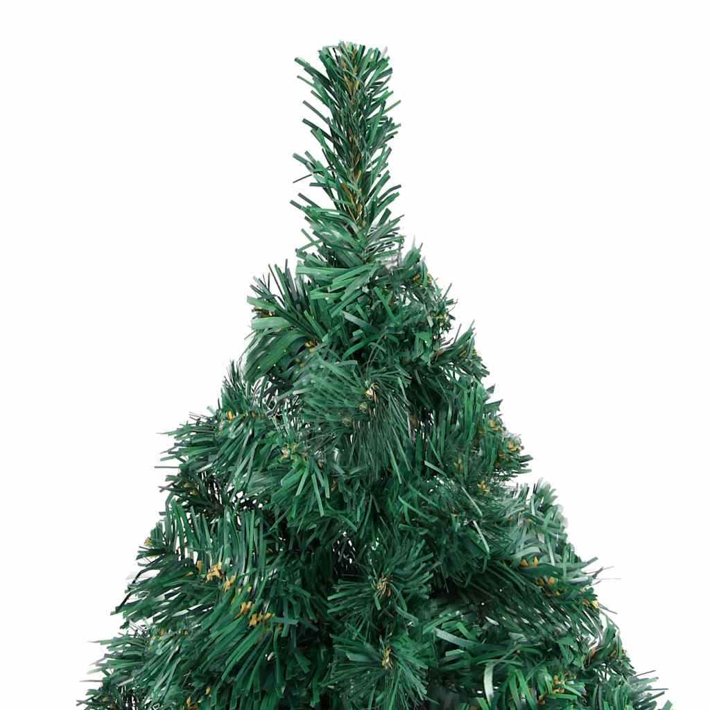 Vidaxl Árbol De Navidad Preiluminado Con Luces Y Bolas Verde 120 Cm_1