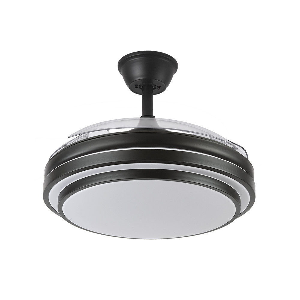 Ventilador Dc Ibe 72w 6120lm Negro 3 Asp.desp. 108d 3000-4000-6000k Remoto, Memoria Y Temporizador_1