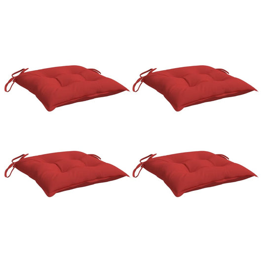 Vidaxl Cojines De Silla De Jardín 4 Uds Tela Oxford Rojo 50x50x7 Cm_0